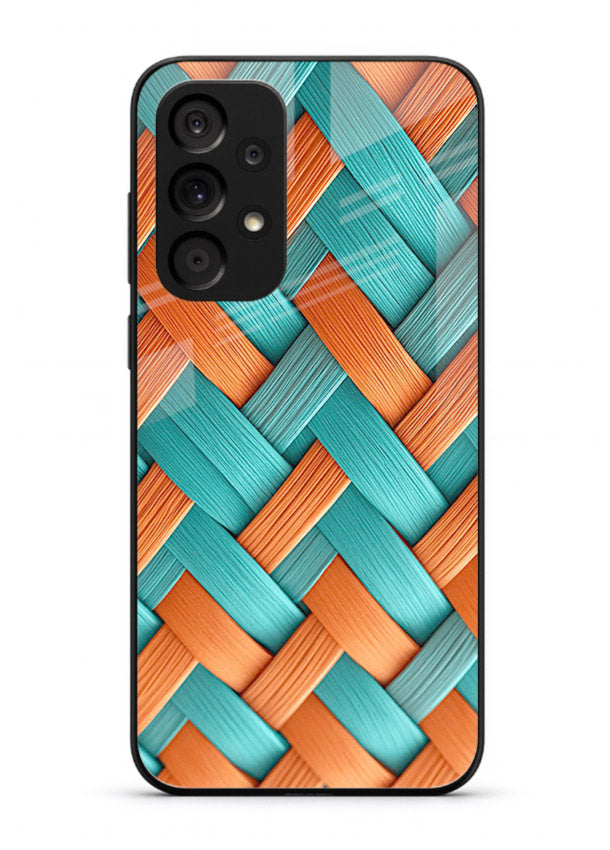 Woven Color Weave artistic woven pattern Samsung A23 5G glass back cover