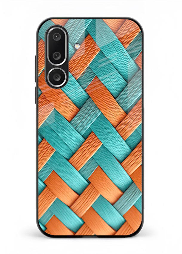 Woven Color Weave artistic woven pattern Samsung F56 5G glass back cover