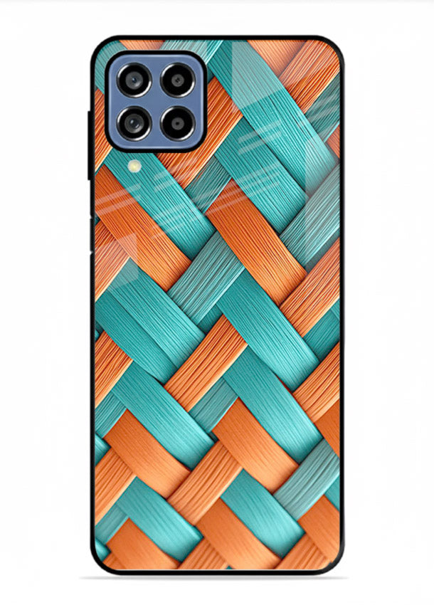 Woven Color Weave artistic woven pattern Samsung F62 glass back cover