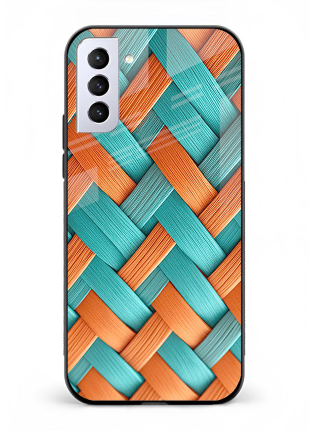 Woven Color Weave artistic woven pattern Samsung S22 Plus glass back cover