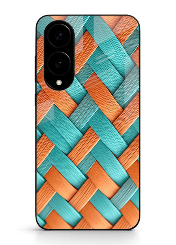 Woven Color Weave artistic woven pattern Samsung S25 Edge glass back cover