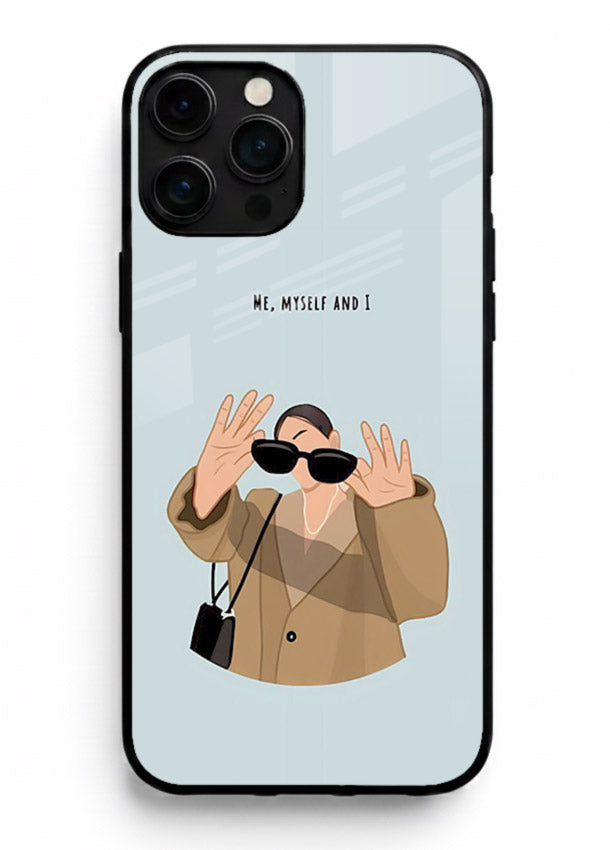 Supportive beige quote printed on iphone 16 pro max glass back cover with soft tones.