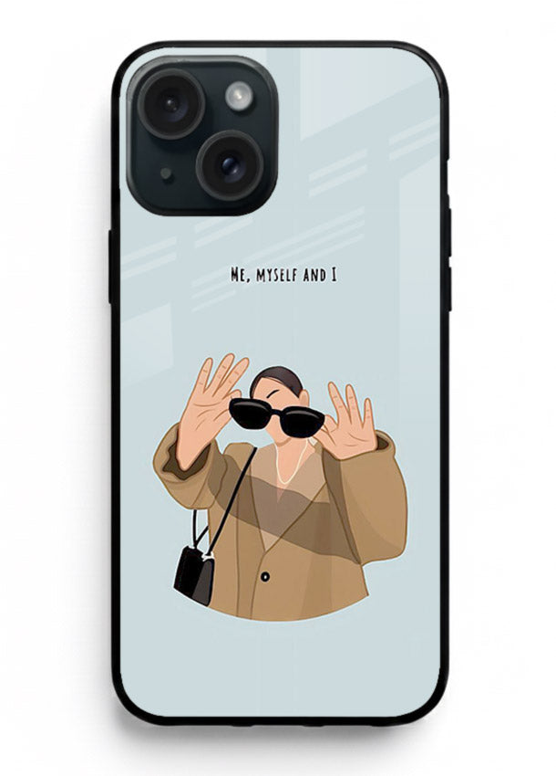 Supportive beige quote printed on iphone 15 glass back cover with soft tones.