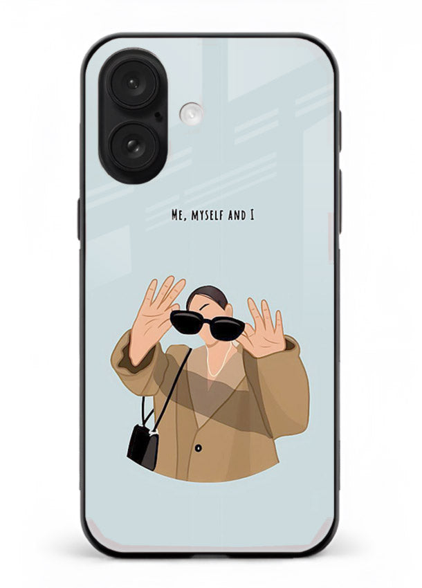 Supportive beige quote printed on iphone 17 glass back cover with soft tones.