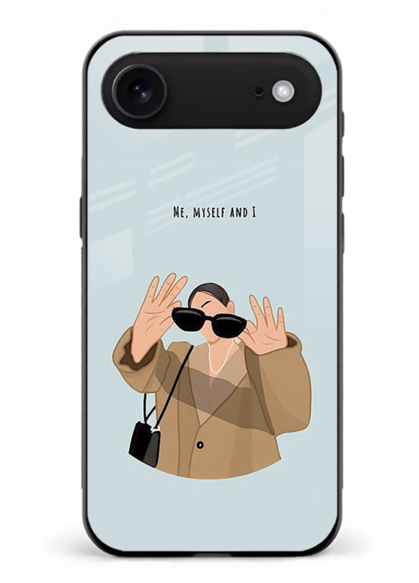 Supportive beige quote printed on iphone 17 air glass back cover with soft tones.