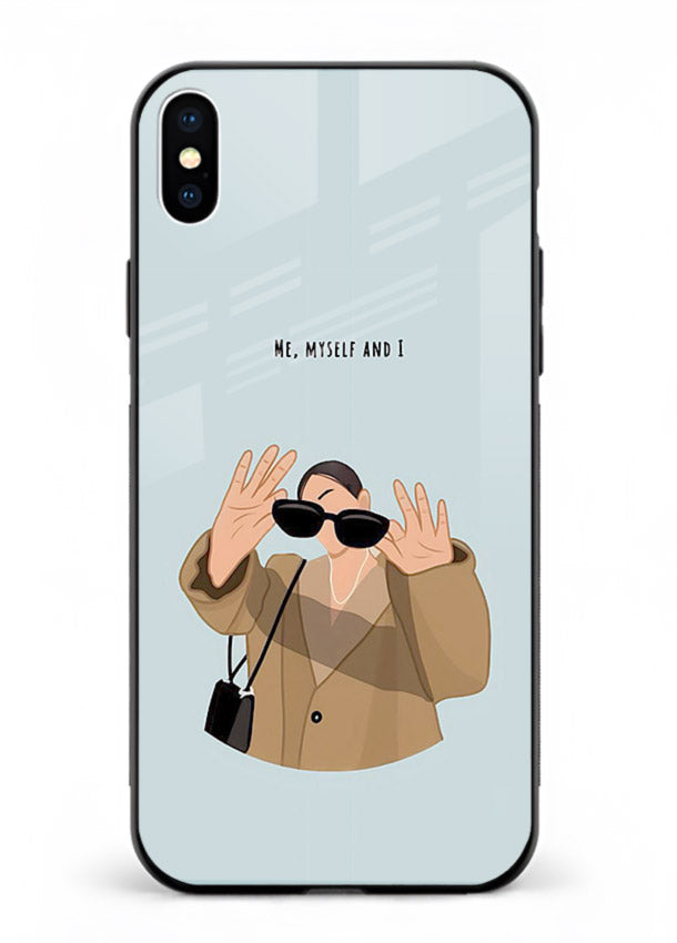 Supportive beige quote printed on iphone xs max glass back cover with soft tones.
