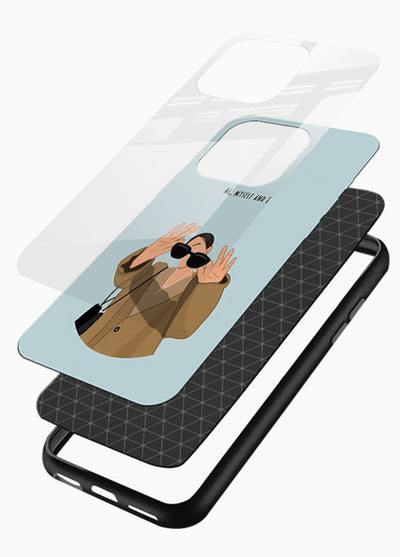 Supportive beige quote printed on glossy vibrant premium glass back cover with soft tones. - Angle Layers
