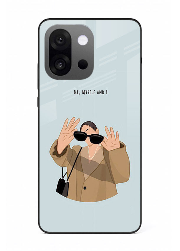 Supportive beige quote printed on OnePlus 13s glass back cover with soft tones.