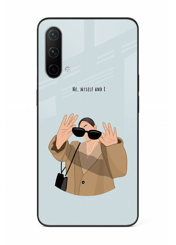 Supportive beige quote printed on OnePlus Nord CE 5G glass back cover with soft tones.