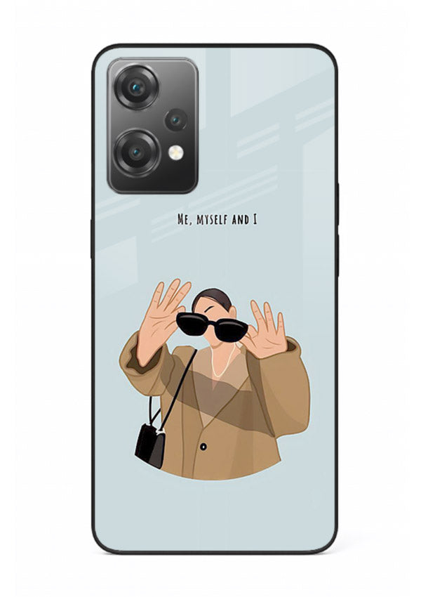 Supportive beige quote printed on OnePlus Nord CE2 Lite 5G glass back cover with soft tones.