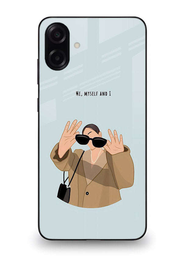 Supportive beige quote printed on Samsung A07 4G glass back cover with soft tones.